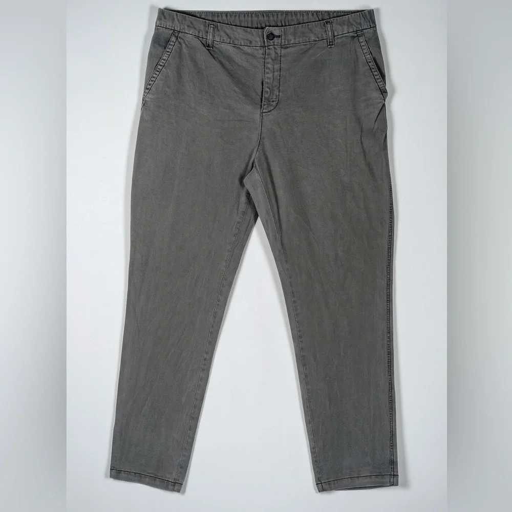 Old Navy Gray Easy Chino Pants Cotton Blend Stretch – Women’s Size Large